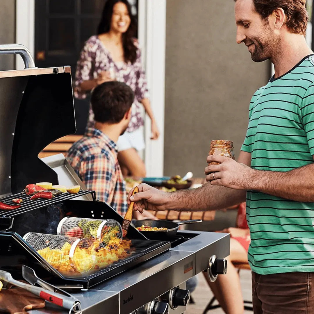 Paniers Rotatifs en Inox pour Barbecue – Lot de 3