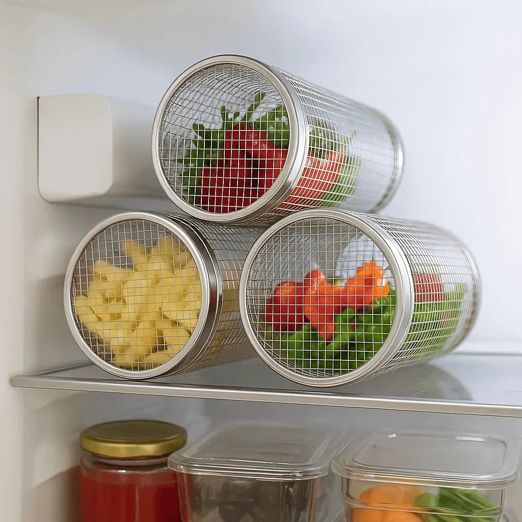 Paniers Rotatifs en Inox pour Barbecue – Lot de 3