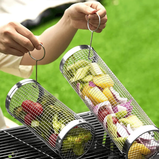 Paniers Rotatifs en Inox pour Barbecue – Lot de 3