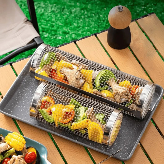Paniers Rotatifs en Inox pour Barbecue – Lot de 3